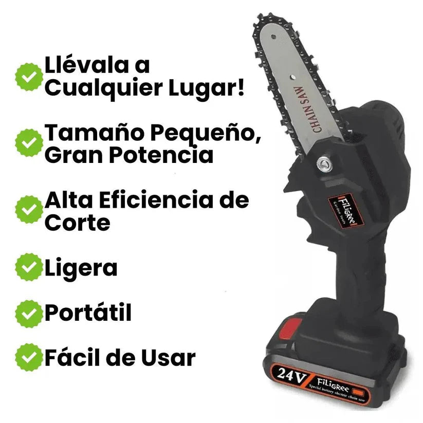 Motosierra PRO Portatil Doble Bateria