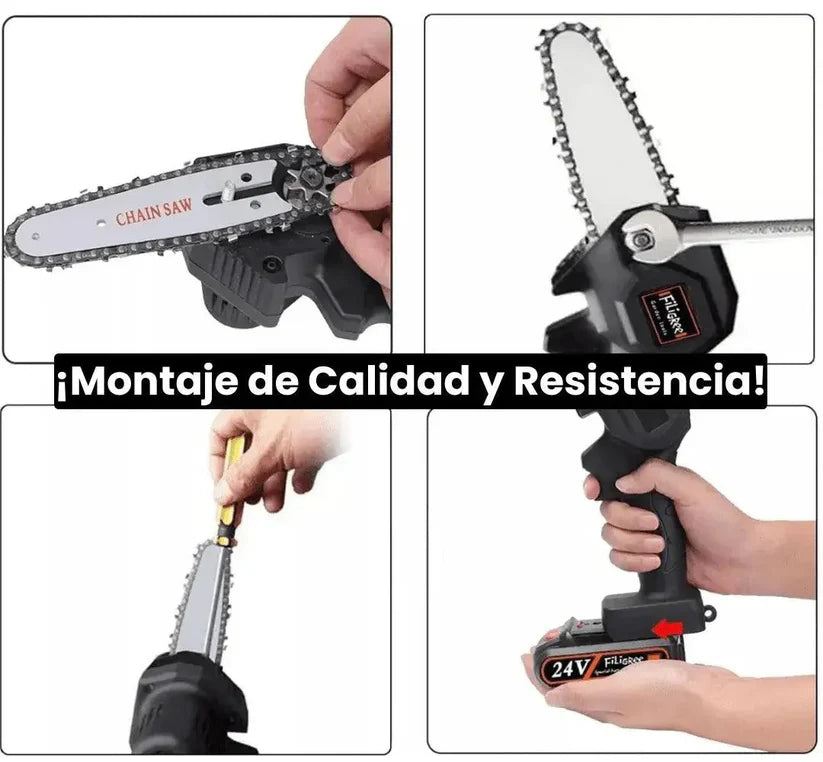 Motosierra PRO Portatil Doble Bateria