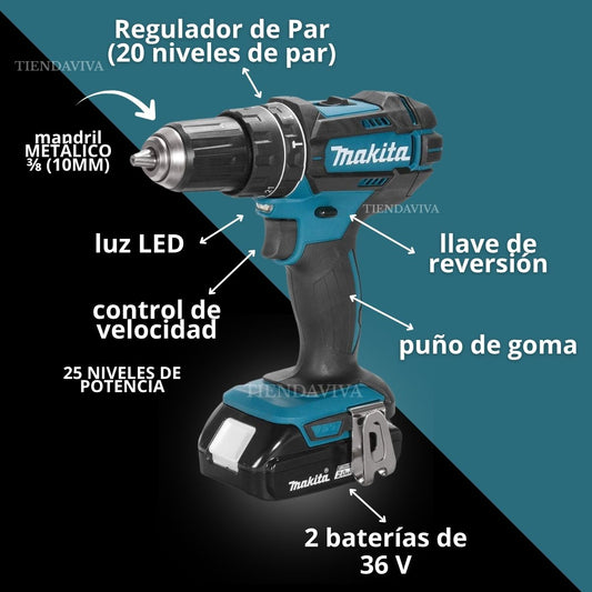 Taladro Inalámbrico - Fuerte, Ligero y Resistente